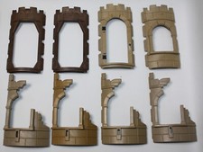 Lot de murs et pièces arrondies pour chateau Playmobil vintage - 3665 3666 3888