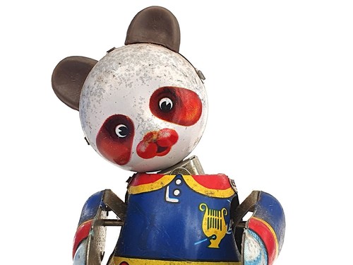Jouet mécanique ancien panda - jouet,