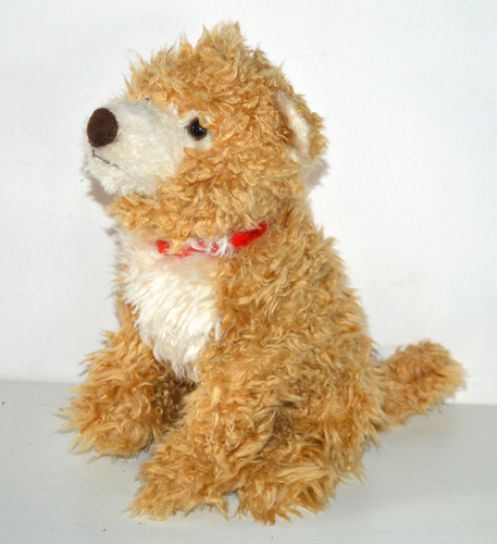 Belle peluche chien assis - belle,