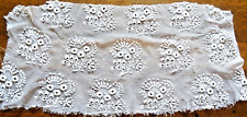 BRODERIE - Pièce de  44 cm de tulle brodé ancien ,largeur 20 cm