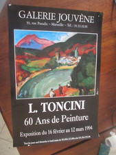 Affiche d'Exposition Louis Toncini  Galerie Jouvène 1994  63 cm sur 43 cm   186