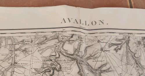 Rare carte état major - carte, 1845