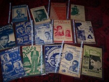 Lot de 14 anciennes partitions de musique ......