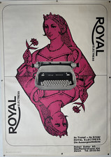 ROYAL Electress Machine à écrire  affiche originale par Peter Fürst vers 1970