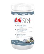 HTH Spa OXYGENE ACTIF Pastilles 20g - 1,2kg | Désinfection Sans Chlore