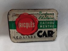 Petite Boîte Metal Publicitaire  CACHOU MENTHE  RICQLÉS