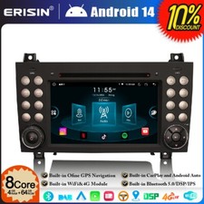 8-Core DAB+DSP Android 14 Autoradio GPS DVD CarPlay Mercedes-Benz SLK Class R171