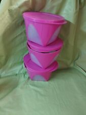 tupperware Lot De 3 Bol Saladier 1.5 Litre Grand Air Fushia Vintage 