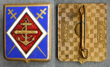 1° RA RÉGIMENT D’ARTILLERIE COLONIALE, ÉMAIL, DOS GUILLOCHÉ  DRAGO PARIS