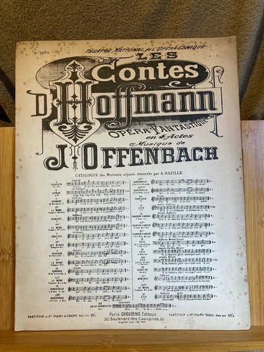 Offenbach contes hoffmann - contes, d'hoffmann