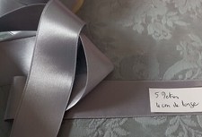 ANCIEN  RUBAN SATIN DOUBLE FACE  5 METRES SUR  4 CM STOCK  DES ANNEES 1950