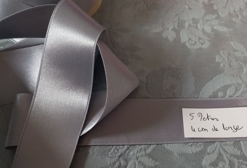 Ancien ruban satin - satin, double