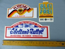 Lot de 3 autocollants Sticker RALLYE 1972 NÜRBURGRING  Aufkleber VINTAGE C8