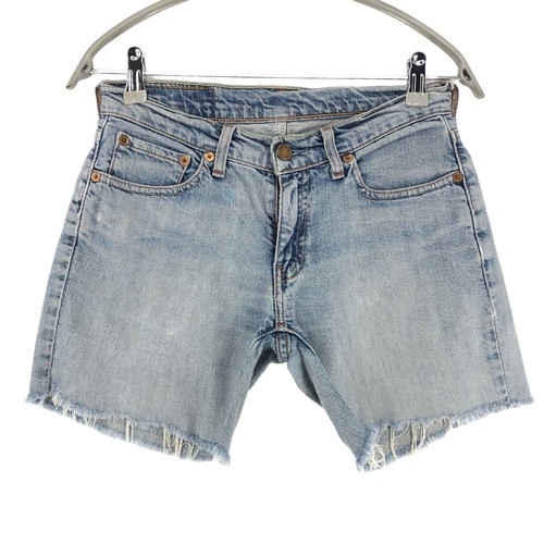 Shorts jean bleu vintage - en,