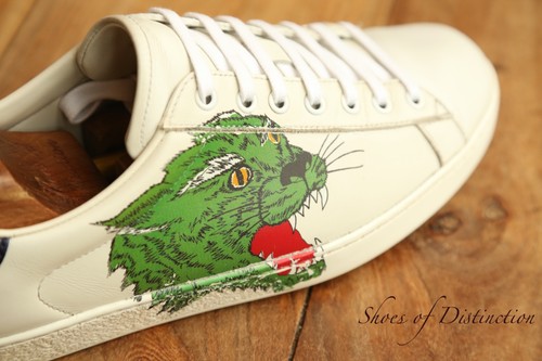 Gucci ace green panther - panther, white