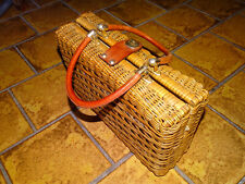Sac A Main Osier Rotin Ancien Vintage Femme