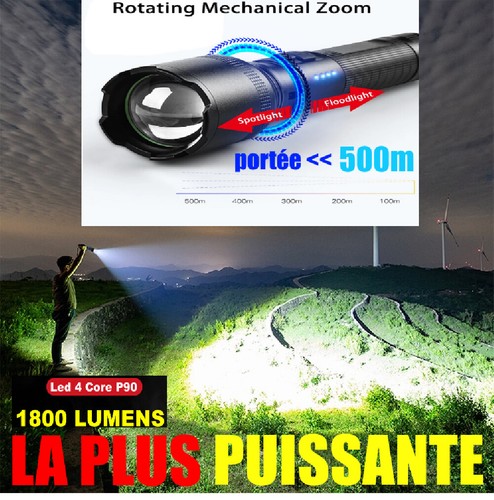 Lampe torche poche - poche, led