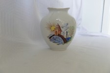 VASE PORCELAINE HUTSCHENREUTHER ARZBERG CT DECOR PAGODE PEINT 