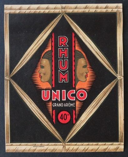 Ancienne étiquette rhum unico - ancienne,