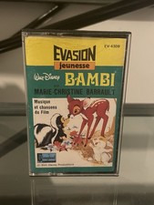 RARE CASSETTE K7 AUDIO TAPE MC - WALT DISNEY - BAMBI - DESSIN ANIMÉ ⭐️⭐️⭐️⭐️⭐️