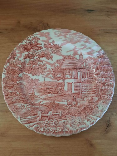 Plat rond faience anglaise - en,