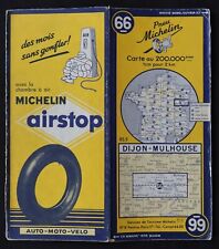 Carte MICHELIN 66 DIJON MULHOUSE 1955 Guide Bibendum pneu tyre map
