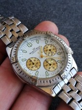 Montre Homme Chronographe  Yonger & Bresson Vintage Watch Gourmette Métal Quartz