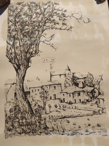 Burel grande gravure sur - burel,,