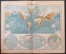 Planisphère physique (Relief