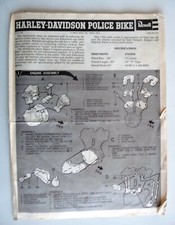 notice de montage harley davidson police bike revell 1969