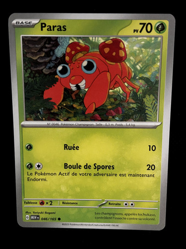 Carte pokemon paras français - pokemon,
