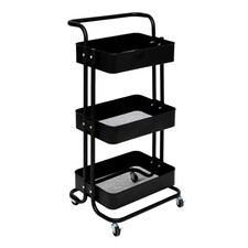 Desserte de Cuisine 3 Niveaux "Black Edition" 86cm Noir