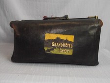 Sac de voyage vintage en cuir noir, style sacoche de medecin