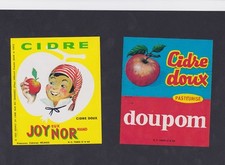 Ancienne étiquette France  BN52665 Cidre doux Doupon Enfant pomme