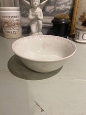 Bol de toilette Terre de Fer - Creil et Montereau modèle "Bouquets" rose