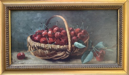 Tableau huile sur bois - tableau,