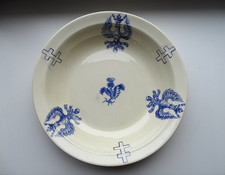 Plat creux faience KG Lunéville Croix Lorraine Eugenie Impératrice Ø 27,5 - Lot3