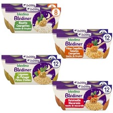 Blédina - Blédiner - Plats du soir pour bébé - 16 bols avec 4 Recettes inspir...