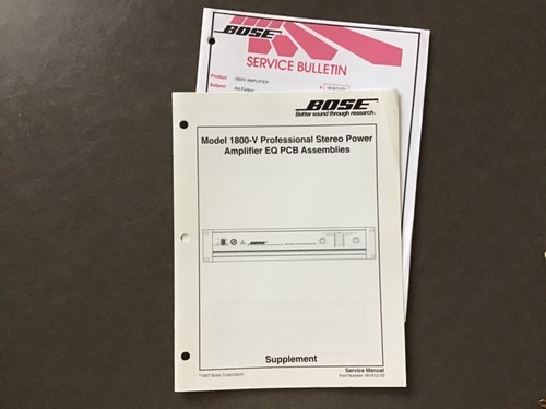 Bose model 1800 professional - model, 1800-v