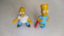 Lot Figurines Bart + Homer Simpson 1994 Matt Groening VIZIR 8 cm Vintage Goodies