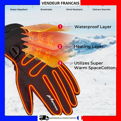 Gants moto chauffants - gants,