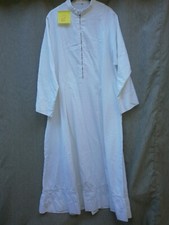 Aube De Prêtre/COTON/LEGERE/N°2/H.140cm/XXè/A RELAVER/MODELE MODERNE/DENTELLE