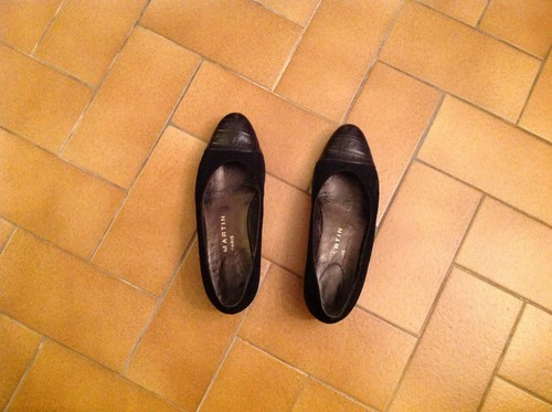 Ballerines cuir daim noir - ballerines,