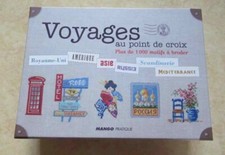 Coffret Voyages au point de croix Monde 5 livrets 16 échevettes Enginger Lacroix