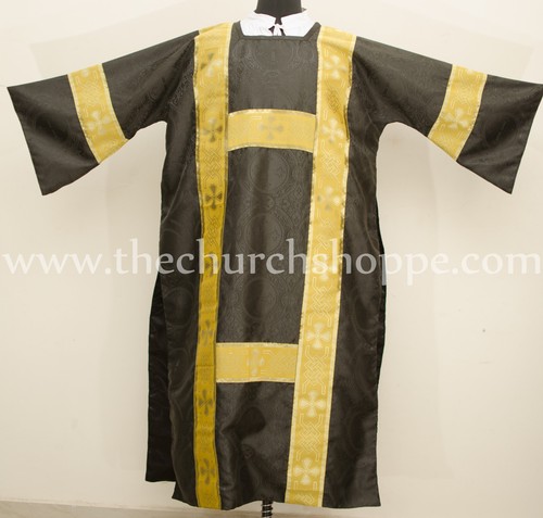 Chasuble dalmatique noire avec - chasuble,
