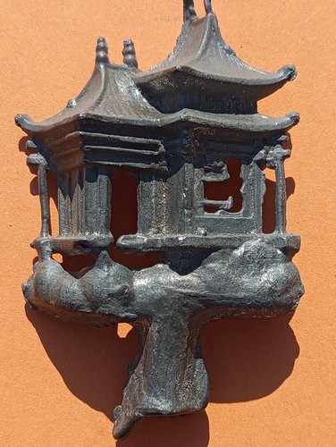 Ancien jouet plomb - plomb, décor