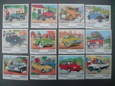 série 12 autocollants TINTIN et les CITROËN célèbres PUB Côte d'or  - HERGE 1984
