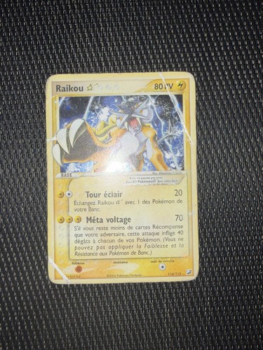 Carte pokémon raikou - carte, gold