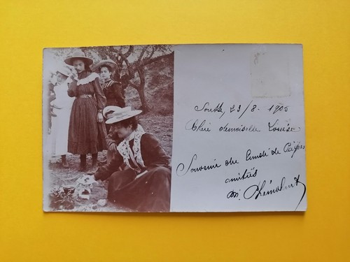Cpa 1905 carte photo écrite - cpa,