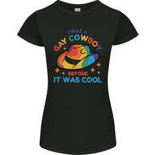 Lgbt Gay Pride Cow-Boy Conscience Jour Femmes Petite Coupe T-Shirt